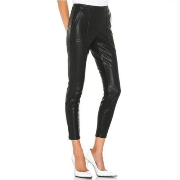 Blank NYC The Bond Skinny Pants Black Vegan Leather Mid-Rise Size 30 - Picture 1 of 9
